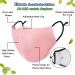 Euroca Face Masks Reusable with Filters Made from Cotton Fabric Washable With Nose Clips Adjustable Ear Loop For Men Women Teens -2 Filters Included (Baby Pink) - Buy Online on GoSupps.com