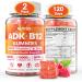 Sugar-Free Vitamin ADK + Vitamin B12 Gummies for Adults - B12 Vitamins 5000mcg 2500mcg Vitamin A Vitamin D 10000iu 5000iu Vitamin D3 K2 C Zinc for Eye Bone Heart Energy Mood Nerve Immune 120 Days
