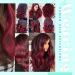 Runature Burgundy Clip-In Extensions - 55cm Remy Real Hair Smooth & Stylish | Premium Hair Recovery 25g #Burgundy - Buy Online on GoSupps.com
