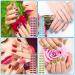 576 Pieces Squares Press on Nails Kit - 24 Colors Medium False Nail Set for DIY Nail Art | Artificial Fake Nail Tips with Nail File (Fresh Style) - Buy Online on GoSupps.com