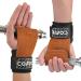 COFIT Wrist Straps for Weightlifting Workout Wrist Wraps with Dual-Layer Gym Lifting Straps for Deadlift and Powerlifting - 03. Brown