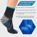 360 Relief Compression Ankle Socks for Sprained Ankle Support | Arch Pain Plantar Fasciitis Relief | L/XL Black/Blue with Mesh Laundry Bag - Buy Online on GoSupps.com