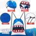 WAWSAM Shark Drawstring Backpack - Drawstring Bags for Boys Kids Swim Bag for Beach Swim Swimming Pool School Draw String Bags with Zippered Pocket Waterproof Sports Gym Bag Shark a - Buy Online on GoSupps.com