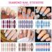 Kalolary 24 Sheet Nail Film Stickers Set - Glitter Diamond Self-Adhesive Nail Art with 2 Nail Files | DIY Designs for Women & Girls - Buy Online on GoSupps.com