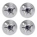 NOKINS Golf Cart SS Wheel Covers Hub Caps for Most Golf Carts 8 inch(Set of 4) chrome - Silver