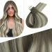 FSHINE VIRGIN TAPE Extensions real hair 45cm injection hair highlight color light brown fades to light blonde smooth tapes real hair extension hair extension real hair 10 pieces #7/7/icy 5. Injected tape #7/7/icy 45 cm