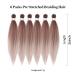 26 Ombre Brown Pre-Stretched Braiding Hair Extensions - 6 Pack Professional Soft Yaki Synthetic Crochet Braids - Hot Water Setting - 26 Inch - Buy Online on GoSupps.com