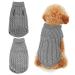 Moorle dog sweater for small medium -sized dogs winter warm dog sweater turtleneck knitting sweater dogs sweater dog clothing gray for small dogs and cats pet knitted wool gray gray l