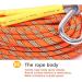 8mm 20m Static Climbing Rope with 2 Carabiners - Escape & Rescue Rope for Mountaineering Caving Camping & Exploration - Buy Online on GoSupps.com