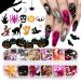 Ebanku 12 Color Halloween Nail seedlets 3d nail art glitter sequin nail art design holographic nail seeds for manicure face body decoration