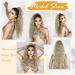 Shop Porsmeer 75 cm Ash Blonde Wavy Curly Clip-In Ponytail Hair Extension for Women - Natural Look Afro Braid - Buy Online on GoSupps.com