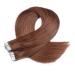 Tape in - on hair extensions - # 6 - brown - 70cm - 60 tresses each 4cm wide / 2.5g - 100% Remy real hair hair extension / extension with adhesive tape Tresse by Novon Hair Exentions 60 Tressen - 40cm / 2.5g 150g each