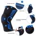 Abyon Knee Brace for Men & Women - Compressed Support with Gel Pads & Spring Stabilizers for Meniscus Tear Arthritis & Ligament Injury - XL Black & Blue - Buy Online on GoSupps.com