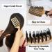 HIPPIH Boar Hair Brushes 2 Pack for Long Curly Hair - Suitable for Men, Women & Kids - Adds Shine, Smooths Black Thick Hair - Buy Online on GoSupps.com