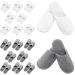 SATINIOR 18 Pairs Disposable Slippers Closed Toe Unisex Home Guest Soft Hotel Spa Slippers, Fluffy Coral Fleece for Hotel, Guests, Travel, Home, Nail Salon, Party, Commercial Use, Multicolor, 2.5-3