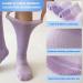 Bulinlulu Diabetic Socks with Grippers - 6 Pairs Bamboo Non Binding Crew Socks for Women & Men - Bright Colors - Large Size - Buy Online on GoSupps.com