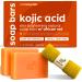 Artnaturals Kojic Acid Soap + African Net Sponge (2 pack X 142g Turmeric bars) Dark spot remover & Scars - Original Japanese Complex Vitamin C Hyaluronic Acid retinol shea butter (Citrus)