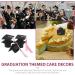 LUOZZY 10ocs Graduation Cake Decoration Mini Doctoral Cap with Tassel Cupcake Topper Graduation Tale Centerpiece Pink - Buy Online on GoSupps.com