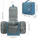 Travel Hanging Toiletry Wash Bag Organizer - Navy Blue (Large) for Women, Girls, Kids - Buy Online on GoSupps.com
