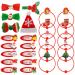 25 Pieces Christmas Girls Hair Accessories Set Christmas Hair Clips Hair Ties Mini Hair Clips for Baby Children Style 1