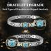 RainSo Women's Blue Gemstone Magnetic Bracelet - Adjustable Wristband with 3 Smarter Buckles & Gift Box - International Shipping Available - Buy Online on GoSupps.com