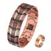 Jecanori 3X Ultra Strength Copper Magnetic Bracelet Copper Bracelet with 57 Magnets(3500 Gauss).Adjustable Wristband Brazaletes with Free Adjustt Tool and Jewelry Gift Box Redcopper
