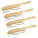 gws broom comb dog comb made of beech wood | sturdy fur brush with eyelet for hanging (4 pieces)