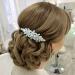 Sooshin Bridal Hair Comb Wedding Hair Accessories for Brides Crystal Wedding Headpiece for Bride and Bridesmaids Rhinestone Hair Accessories for Women and Girls (silver)