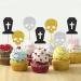 MonMon & Craft Skull Cupcake Toppers/Death to My 20s 30s 40s 50s Cupcake Toppers/Farewell Sweet Youth/RIP 20s 30s 40s Birthday Party Decorations/Glitter - 24 Pcs - Buy Online on GoSupps.com