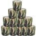 scosao Camouflage Wrap Tape 2.0in 14.76ft Military Camo Non-Woven Fabric Stretch Bandage Wrap Self-Adhesive Cohesive Tape for Camping Hunting Flashlight Bicycle Outdoor Photography Green