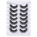 Lashes Eyelashes 8D Fluffy False Eyelashes Wispy Faux Mink Lashes Light Weight Fake Eyelashes Cat Eye Lashes 7 Pairs Pack
