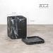 ZCCZ Bathroom Accessory - Elegant Toothbrush Holder in Black Marble Look | Square Tooth Cleaning Cup for Electric Toothbrushes & Cosmetics - Buy Online on GoSupps.com