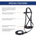 Wonder Care English Leather Crossunder Bitless Horse Bridle Headstall, Tan Medium | Genuine Leather with Reins - Buy Online on GoSupps.com