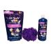 Dr. Teal s Melatonin Body Wash and Sleep Soak for Kids Bundle: Pure Epsom Salt Melatonin Sleep Soak (32 oz.) + 3 In 1 Sleep Bath with Melatonin & Essential Oils (20 oz.) + Purple Loofah