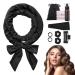 NCKIHRKK 9 x Velor Hair Rollers, Heatless Curling, Soft Sleep Curling for Long and Medium Hair, Heatless Hair Curlers, Black