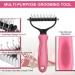 Whoobell Undercoat Rake for Dogs - Professional 2-Sided Brush for Deshedding and Dematting - Perfect for Dogs, Cats, Rabbits - Removes Loose Undercoat and Shedding - Pink-L - Buy Online on GoSupps.com