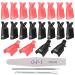 XUIIOSOOKP 20 Pcs Gel Nail Polish Remover Clips with Nail File and Cuticle