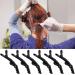 39 Pcs Butterfly Hair Clamps Clips Set with Non-slip Grip - Alligator Hair Clips, Croc Clips, Rat Tail Comb Included - Styling Hair Salon Tool for Girls in Black - Buy Online on GoSupps.com