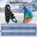 YITGOG 3-in-1 Snowshoes with Trekking Poles | Lightweight Aluminum Snow Shoes for Women Men Youth Kids | Easy Wear & Carry Bag | 21''/25''/30'' Blue - Buy Online on GoSupps.com