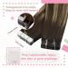 Youngsee Ombre Tape Extensions 45cm - Real Hair Balayage Dark Brown to Blonde Seamless & Invisible 50g - #4/27/4 - Buy Online on GoSupps.com
