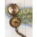 Personalized Brass Compass - Engraved Vintage Optics | Unique Gift with Leather Bag & Wooden Box - Buy Online on GoSupps.com
