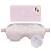Organic Natural Silk Sleep Mask: 100% Mulberry Silk 25 Momme 6A Soft Pure Weighted Eye Mask for Sleeping with Adjustable Strap Zero Pressure Blindfold Nap Travel Essentials Gift (Pink 25 Momme) 1 Count (Pack of 1) Pink