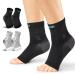 Neuropathy Socks for Men and Women - Comprex Ankle Sleeves Relief Socks for Neuropathy Pain Ankle Brace for Plantar Fasciitis Anti Fatigue Compression Support Brace Sock 2 Pairs(Black+Grey XL) KXL