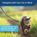 PetSafe Come With Me Kitty Harness and Bungee Leash - Medium Royal Blue/Navy - Buy Online on GoSupps.com