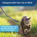 PetSafe Come With Me Kitty Harness & Bungee Leash - Large Royal Blue/Navy | Best Cat Harness for International Shipping - Buy Online on GoSupps.com