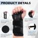 Buy Adjustable Wrist Brace for Carpal Tunnel Relief - Maximum Support Splint for Right Hand Ideal for Tendonitis & Arthritis - Night Support for Men & Women - Black & Rose Red S/M - Buy Online on GoSupps.com