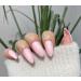 TEN NAILS 24pcs Stiletto False Nails Almond Fake Nails Acrylic Long Tips 12 Sizes with Glue (Matte Cotton Candy Pink)