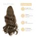 Gairyan 45cm Chestnut Brown Ponytail Extensions - Clip-In Curly & Wavy Synthetic Hair for Women - Buy Online on GoSupps.com