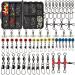 160 STK Fishing Vertebrae Snaps - Ball Bearing Barrel Snaps & 3-Way Triple Swivel Clips for Saltwater & Freshwater Fishing - Buy Online on GoSupps.com