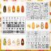 Whaline Thanksgiving Nail Art Stamping Plate Kit - Pumpkin, Maple, Autumn Blessing Collection | DIY Manicure Salon - Buy Online on GoSupps.com